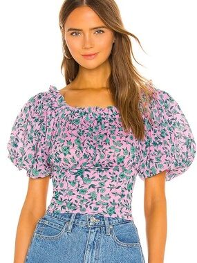 Banjanan floral cotton anna blouse in audrey sprig S